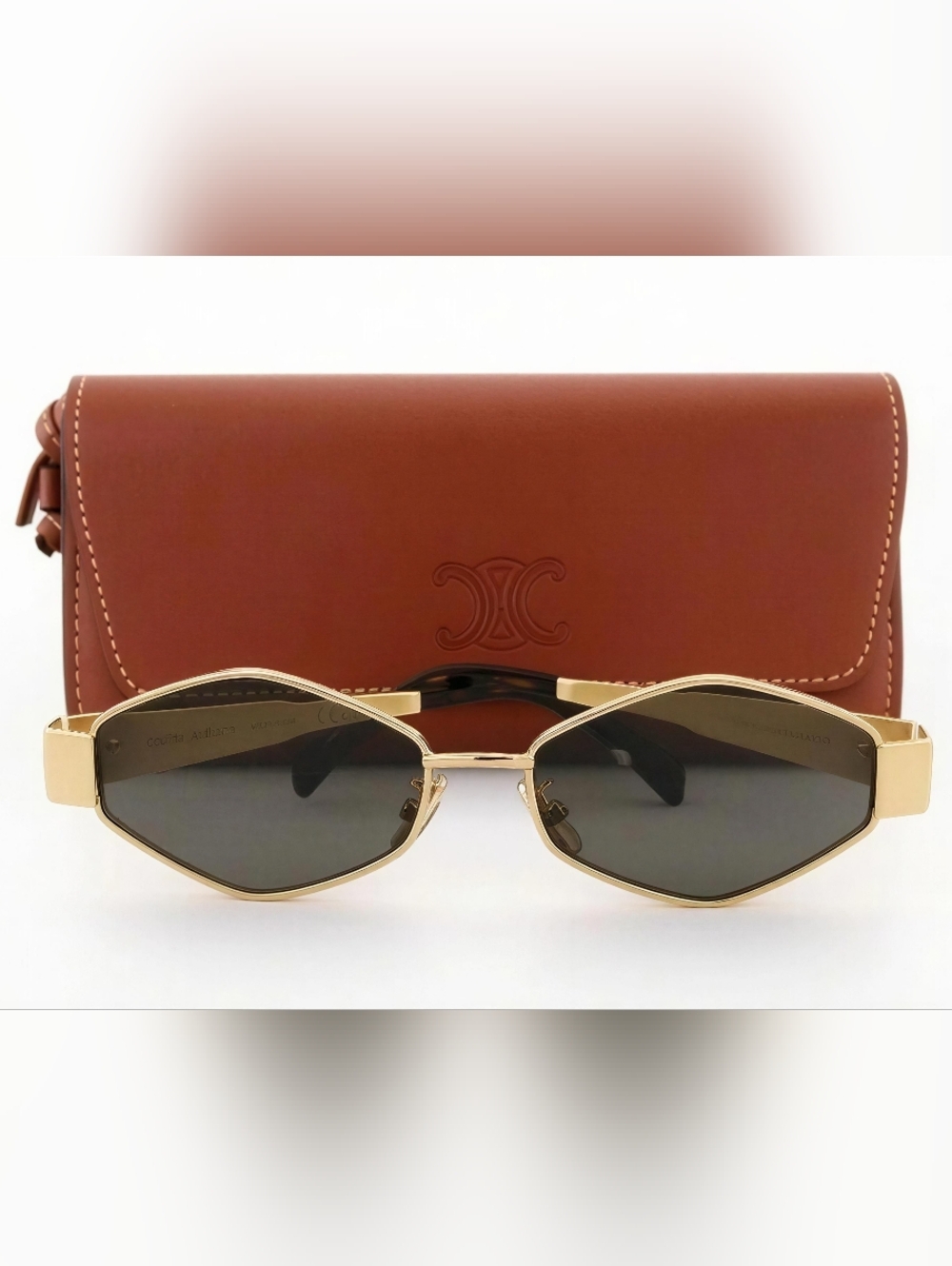 CELINE Sunglasses CL 40254U 30N Gold/Dark Gray For  Men Women